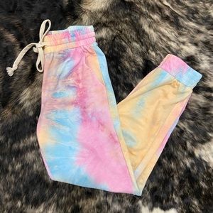 VICI multi color tie dye joggers